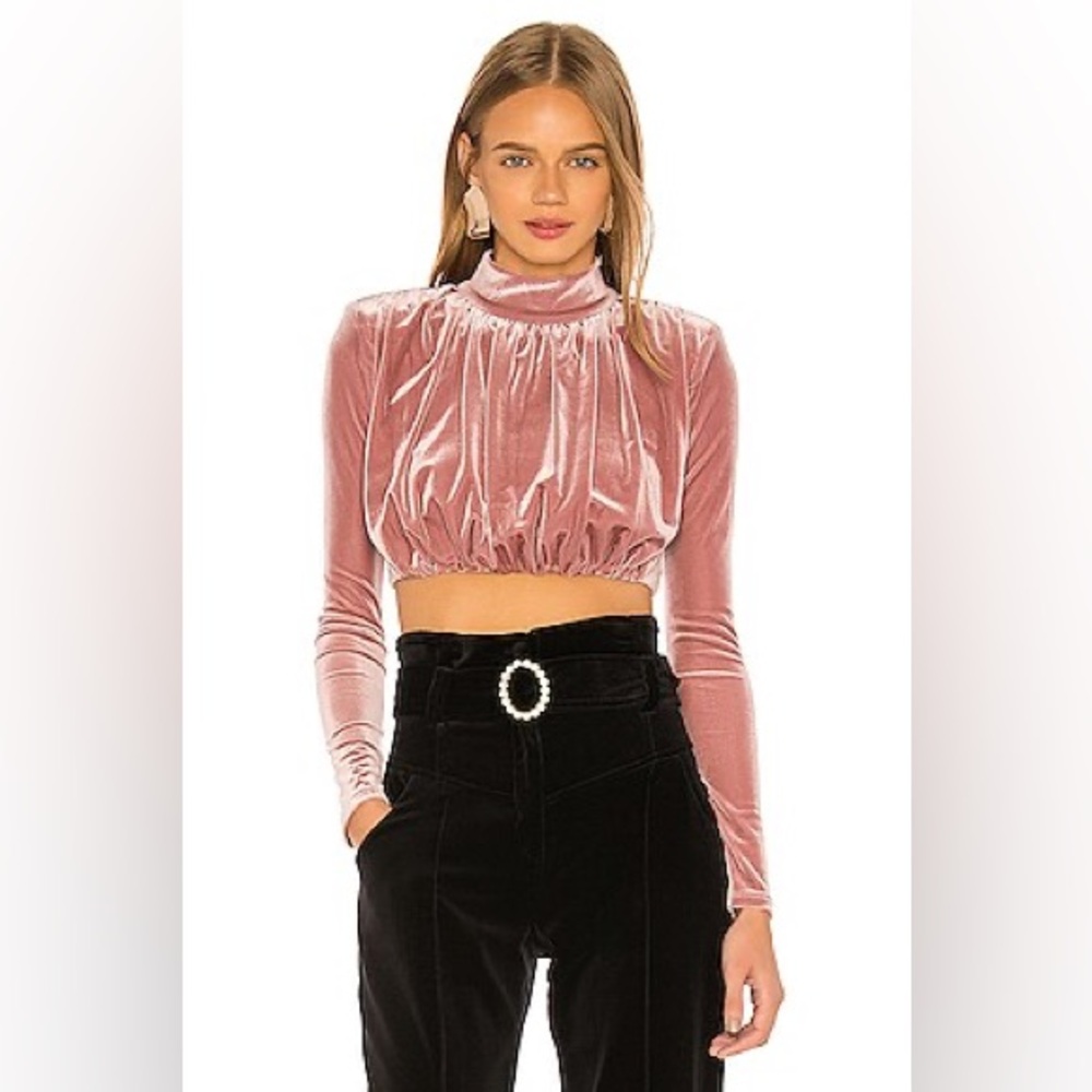 NBD Blush Pink Clara Long Sleeve Top